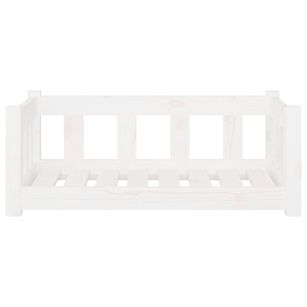 NNEVL Dog Bed White 75.5x55.5x28 cm Solid Wood Pine