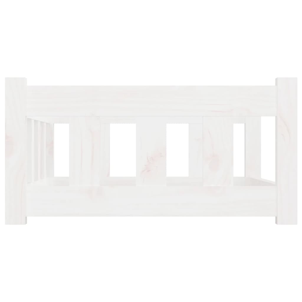 NNEVL Dog Bed White 75.5x55.5x28 cm Solid Wood Pine