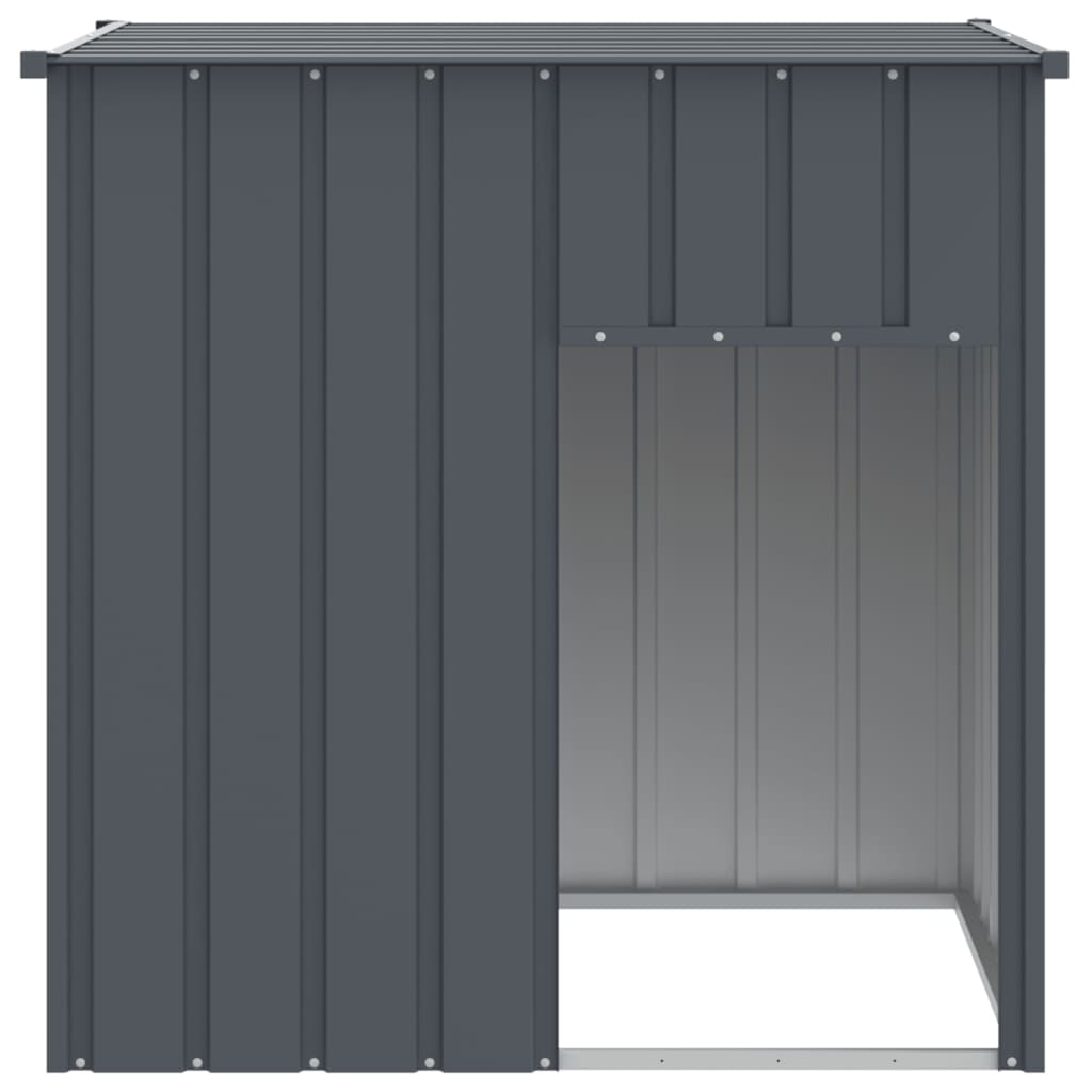 NNEVL Dog House with Roof Anthracite 110x103x109 cm Galvanised Steel