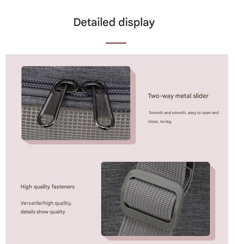 NNEDSZ Grey Portable Pet Travel Carrier Bag - Foldable, Durable, and Comfortable for Small Dogs & Cats 45cmx30cmx30cm