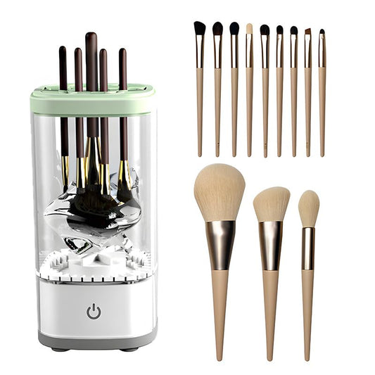 Electric Makeup Brush Cleaner Machine Ultra Fast Type-C Make up Brush Washer Automatic Energy Saving Brush Deep Cleanser Tool Quick Efficient Clean and Dry Ultra for All Size Makeup Brush